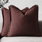 Housse de coussin à franges, coton bohème
