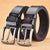 Ceinture homme en cuir — boucle à ardillon, gris ou café