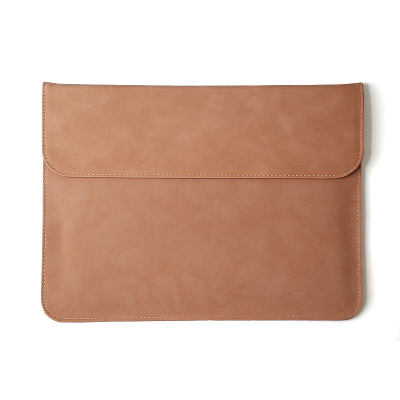 Housse enveloppe en suédine — fermeture à rabat