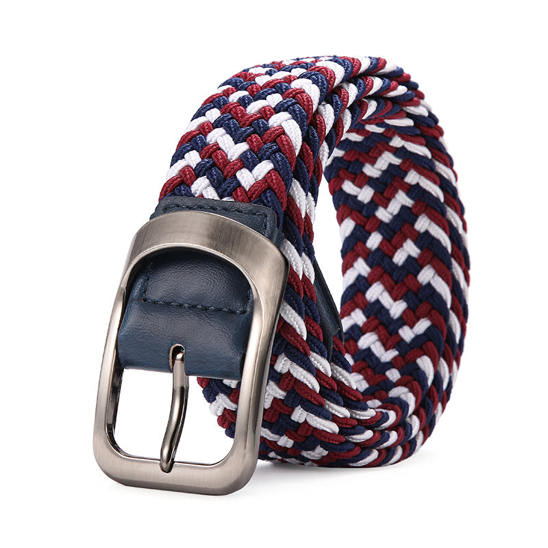 Ceinture tressée élastique homme à boucle ardillon