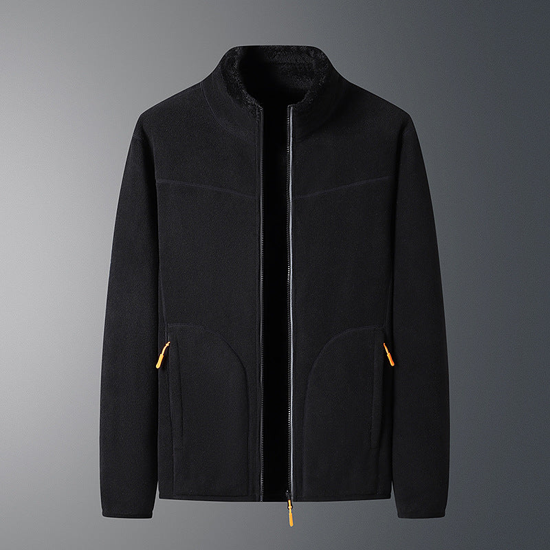 Polaire zippée à col montant, deux faces — coloris