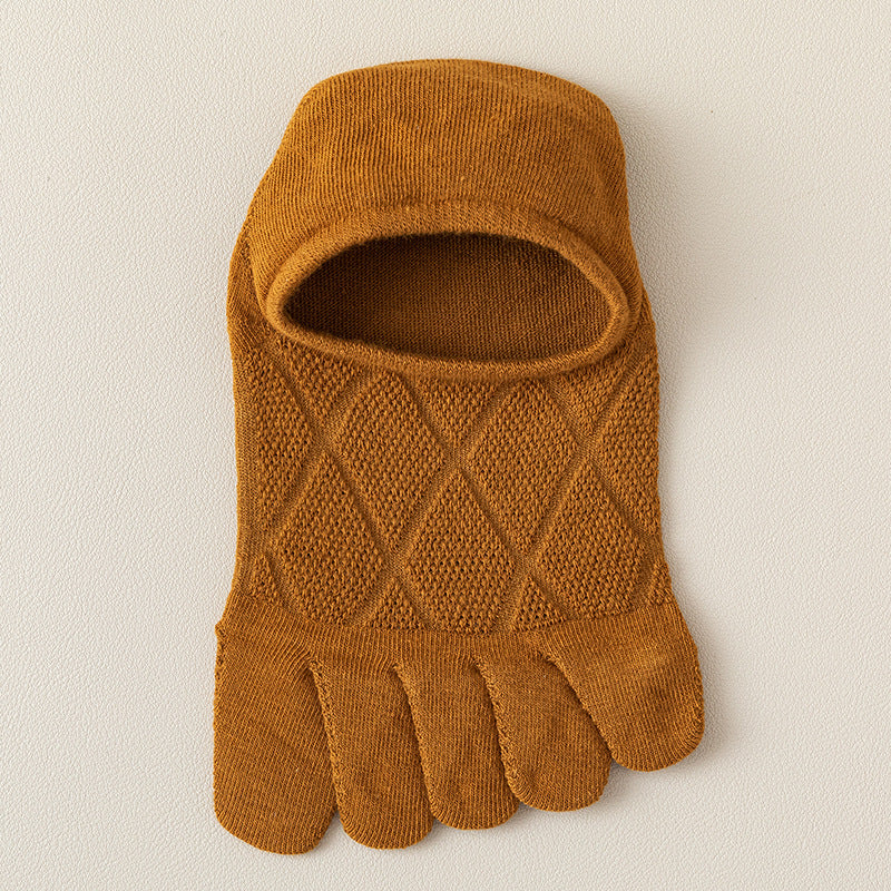Socquettes invisibles à cinq doigts en coton — homme — coloris