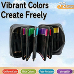 Crayons de couleur à l’huile — 120 teintes et trousse de rangement