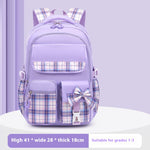 Cartable à carreaux et nœud — petit ou grand format — coloris