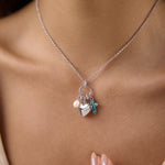 Collier cœur zircon en acier inoxydable — placage or PVD, 4 finitions