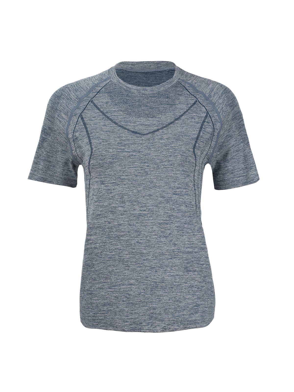 T-shirt de sport sans coutures — maille respirante chinée — coloris