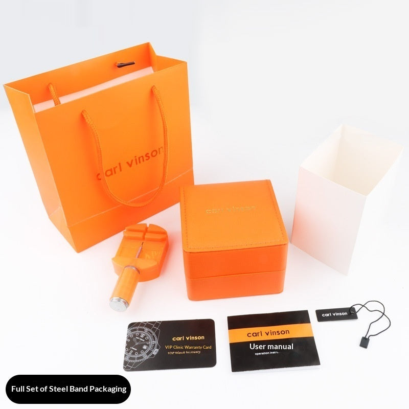 Montre automatique à cadran squelette et bracelet acier mail — coloris