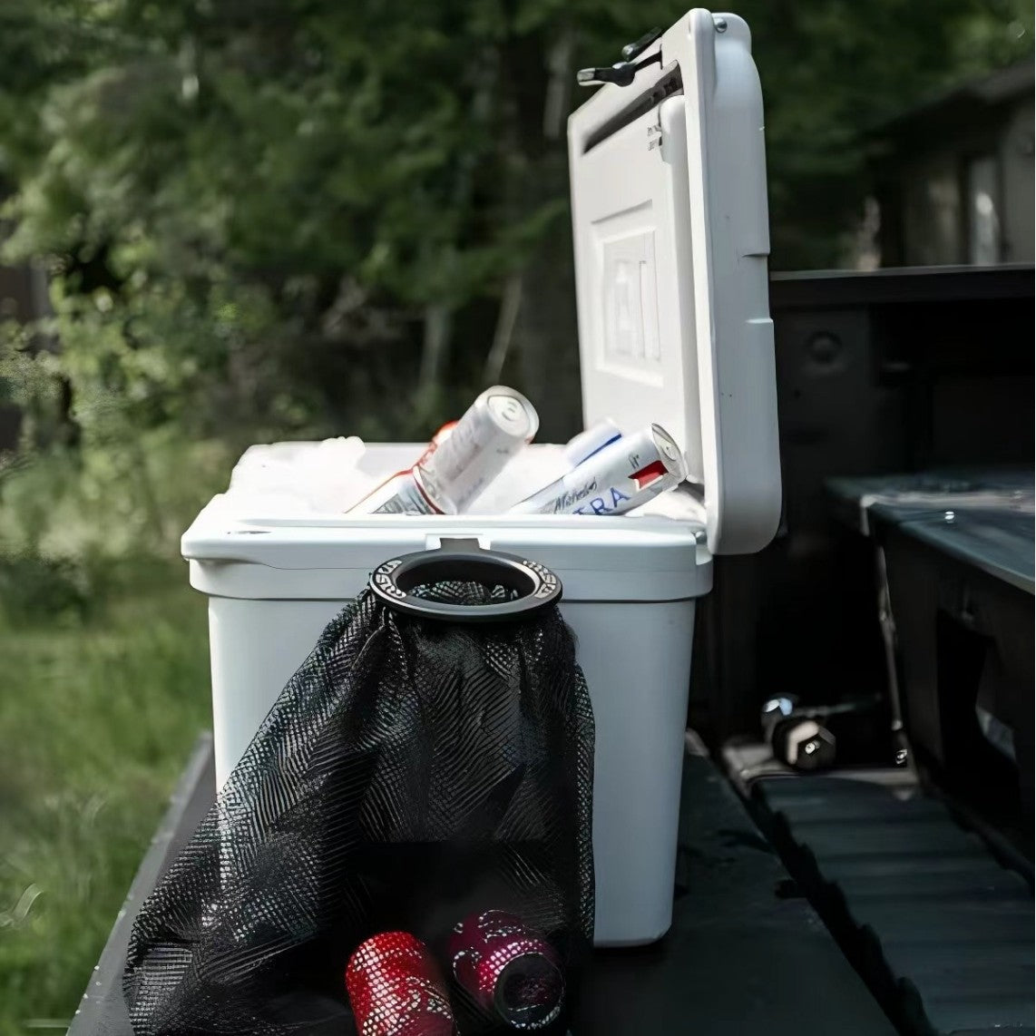 Sac à déchets en filet pour glacière — anneau à clipser