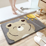 Tapis de bain floqué à motif animalier — coloris