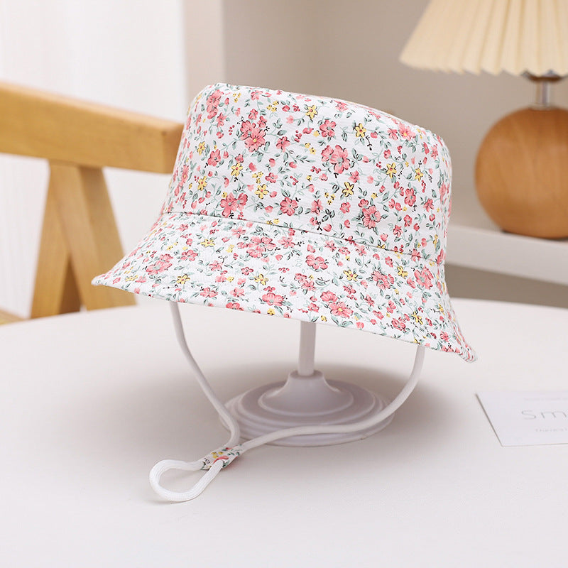 Bob bébé réversible en coton — jugulaire réglable