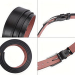 Ceinture homme noire à boucle ardillon et double surpiqûre