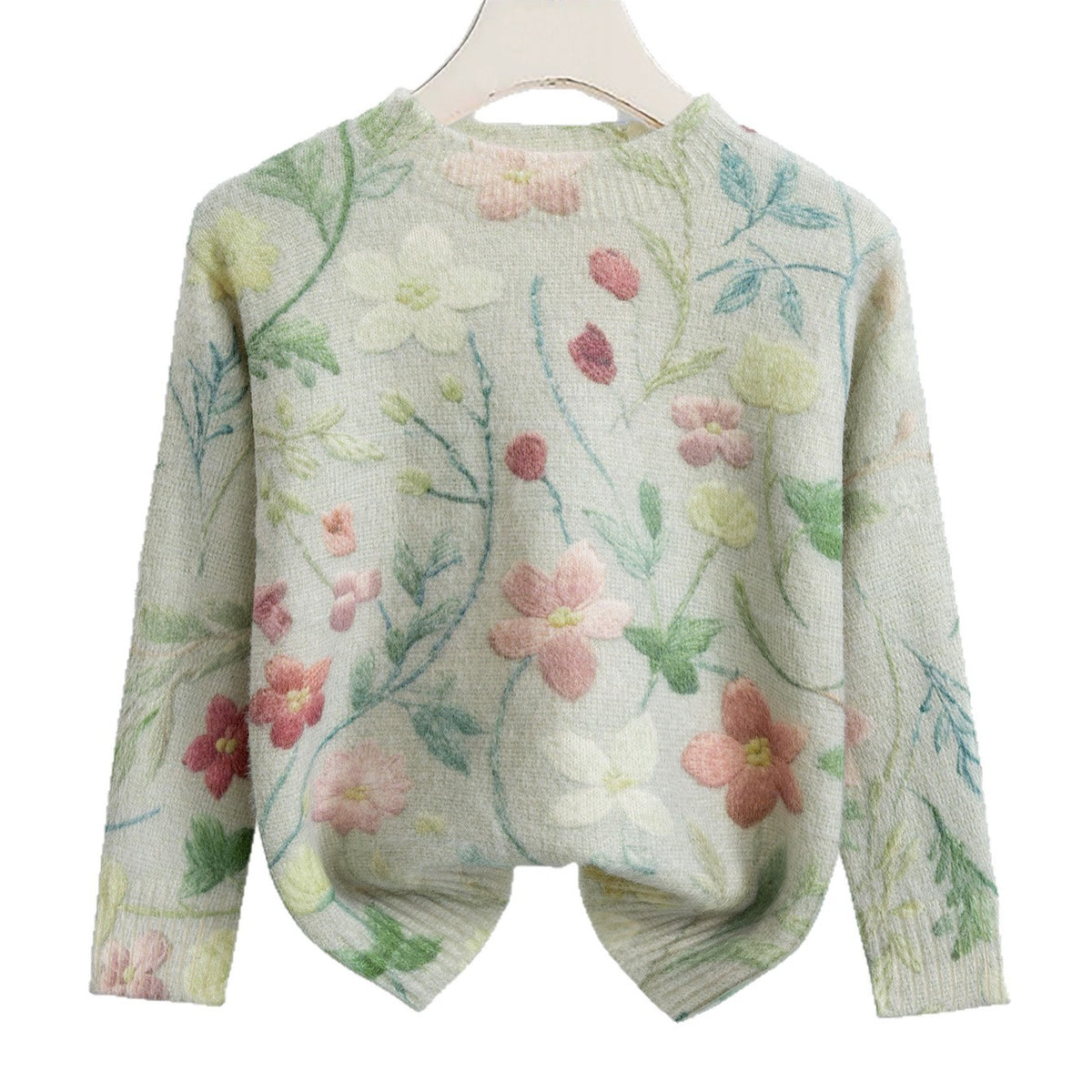 Sous-pull fille à imprimé fleuri — manches longues