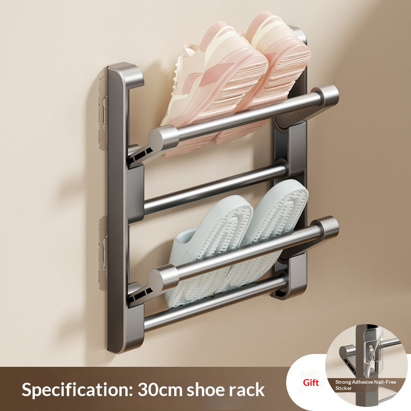 Étagère à chaussons murale sans perçage — 30 cm