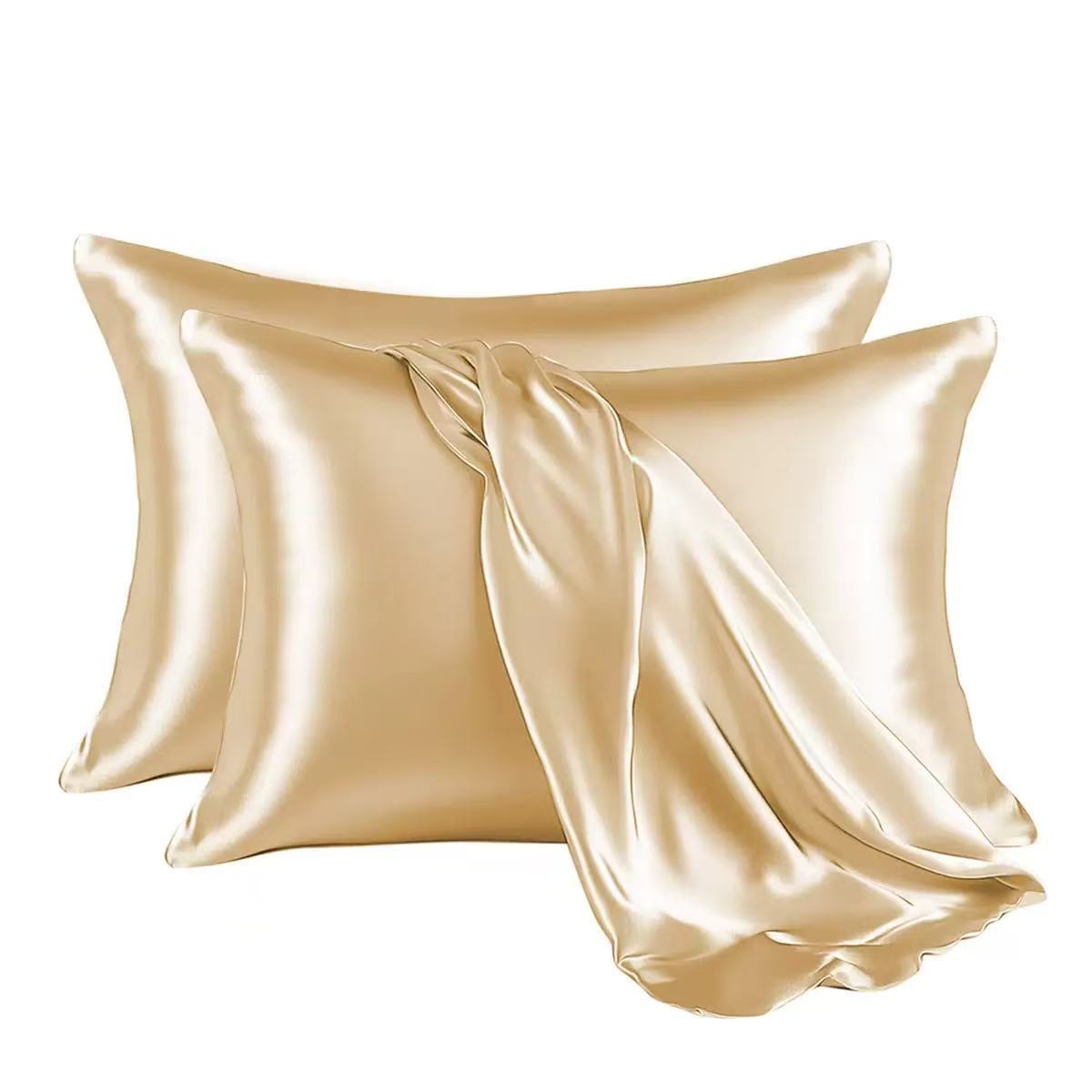 Taie d’oreiller en satin, toucher soyeux