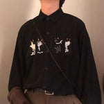 Chemise homme décontractée coupe large — mi-saison