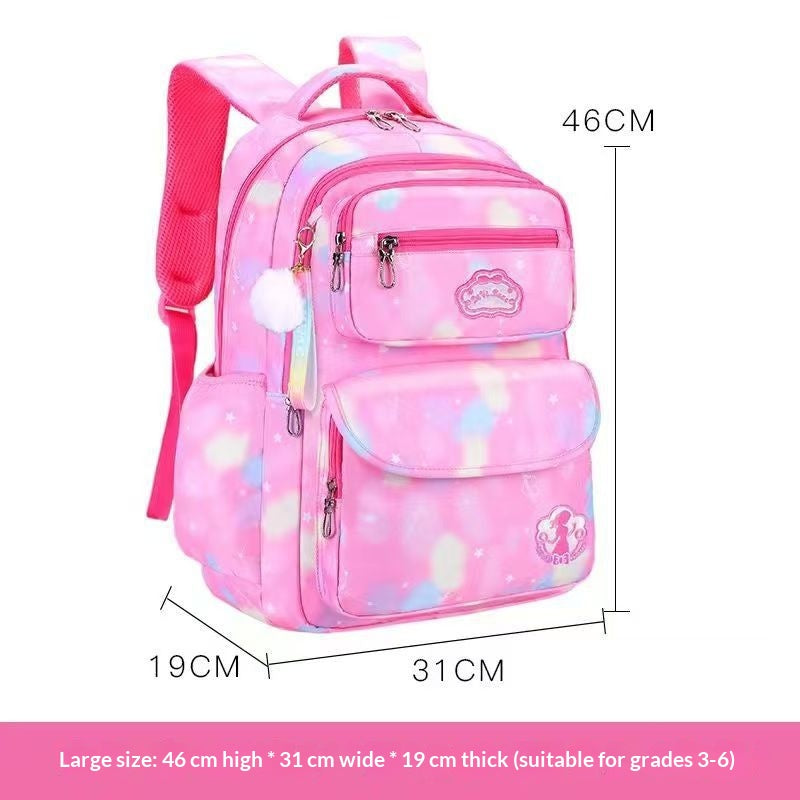 Sac à dos écolier dégradé pastel — petit ou grand format
