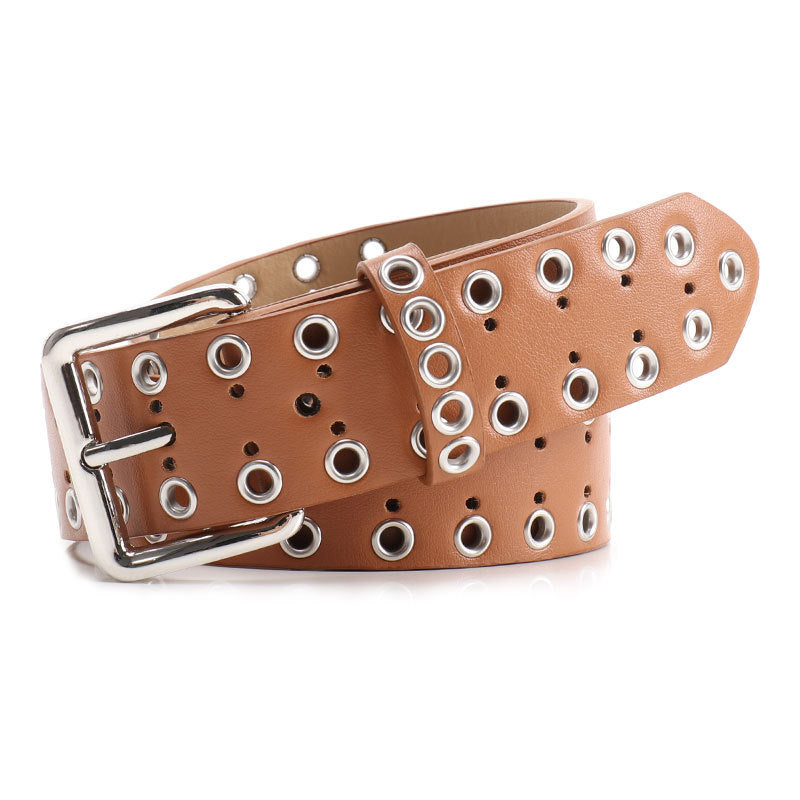 Ceinture à œillets pour jean — motif ajouré — coloris