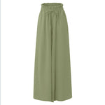 Jupe-culotte longue à taille élastique et cordon — coloris