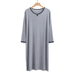Chemise de nuit homme longue en modal — sous le genou — coloris