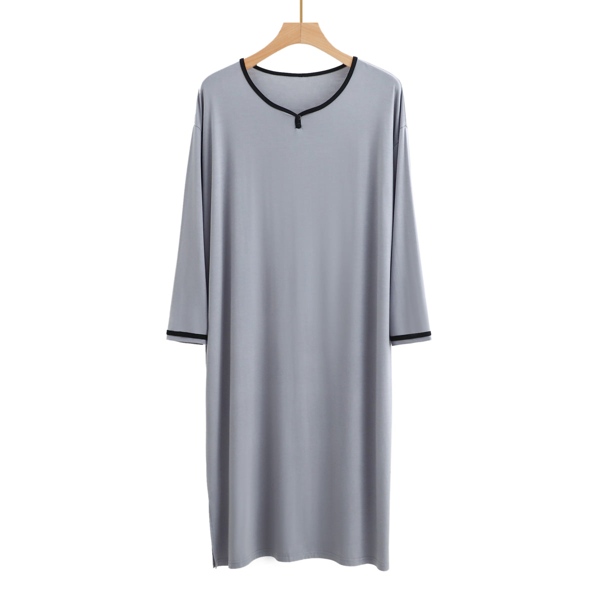 Chemise de nuit homme longue en modal — sous le genou — coloris