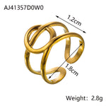 Bague matelassée en acier titane — motif losange — coloris
