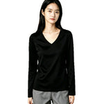 Sous-pull noir en maille fine, encolure au choix