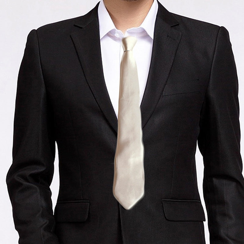 Cravate homme 8 cm — nouage main, coloris unis — coloris