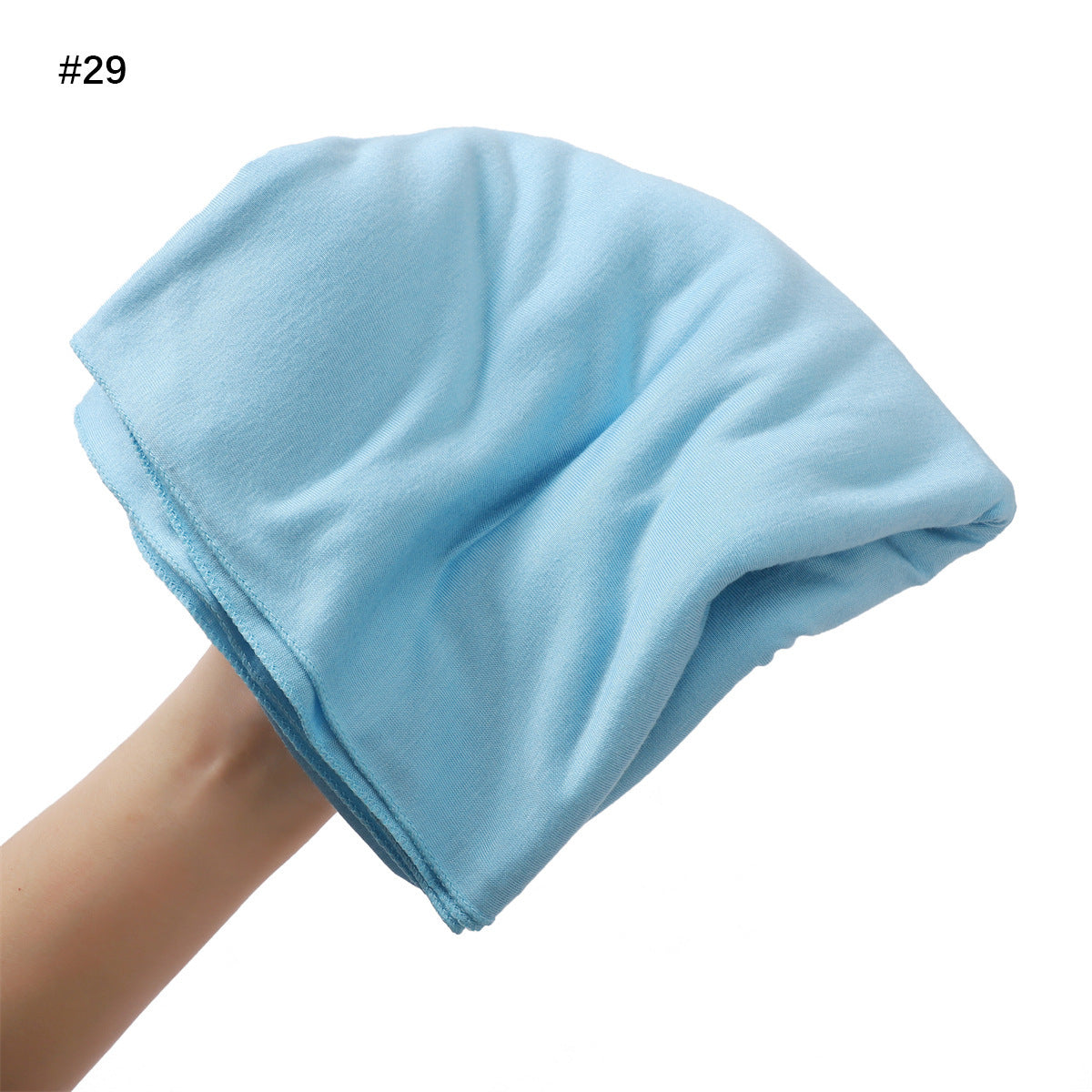 Turban en coton mercerisé grande taille — 33 coloris unis — coloris
