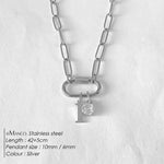 Collier lettre à personnaliser — initiale A à Z, acier inoxy — coloris