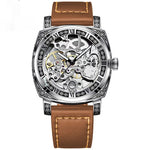 Montre automatique homme à boîtier coussin gravé et cadran s — coloris