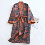 Peignoir homme kimono en coton jacquard double face — coloris