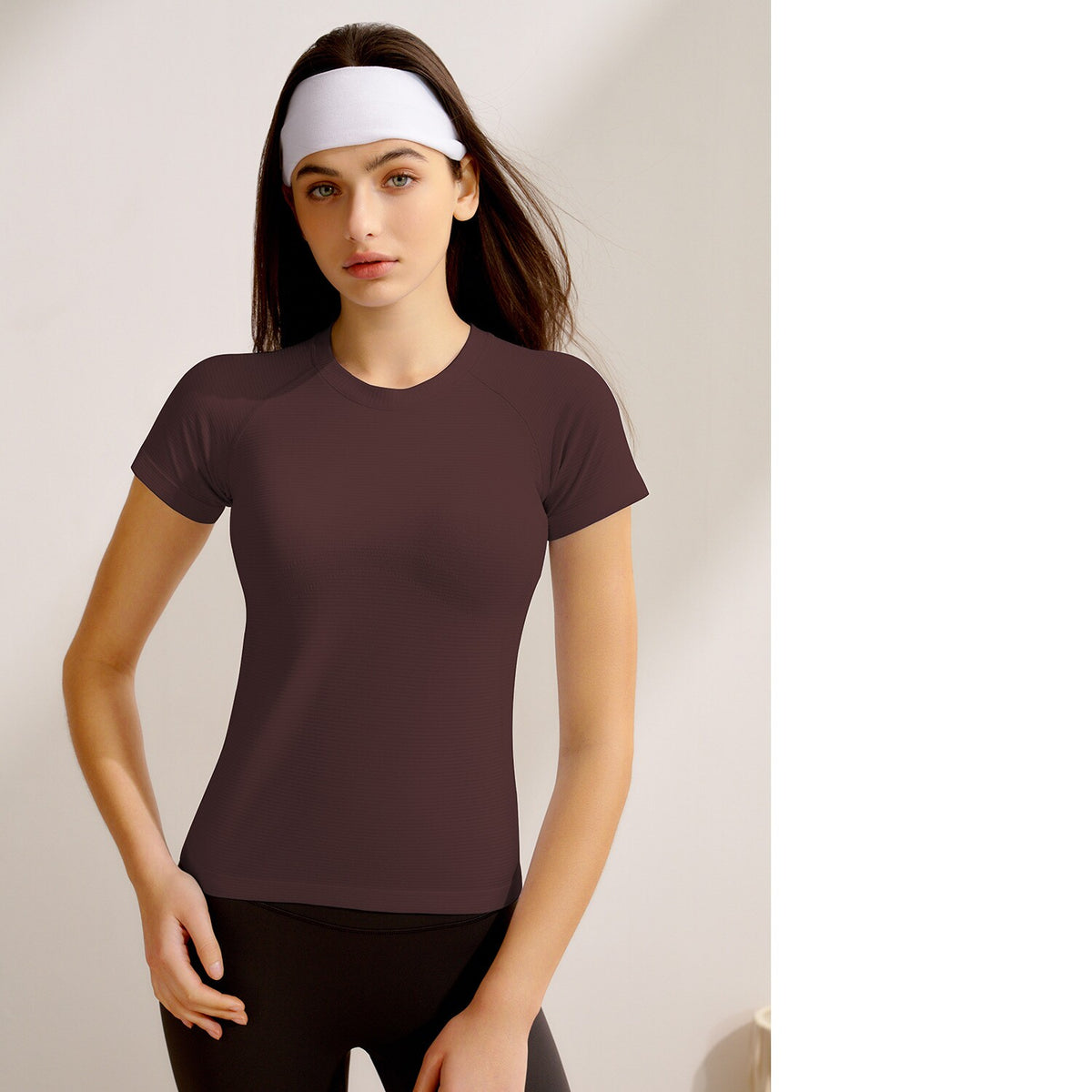 T-shirt de sport ajusté à manches raglan — maille fine — coloris