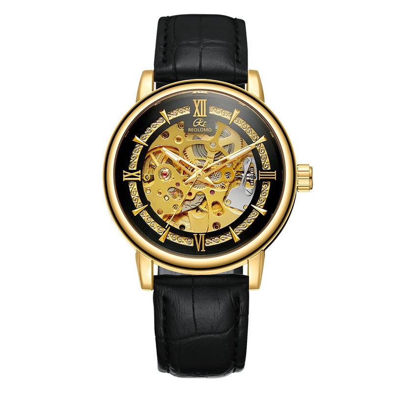 Montre mécanique à remontage manuel, cadran squelette — coloris