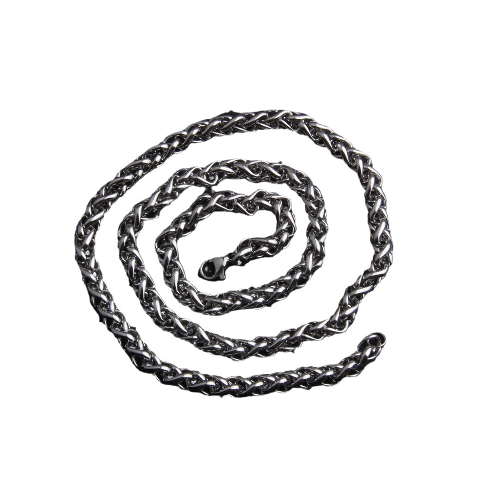 Collier homme maille panier en acier inoxydable — chaîne polie 10 g