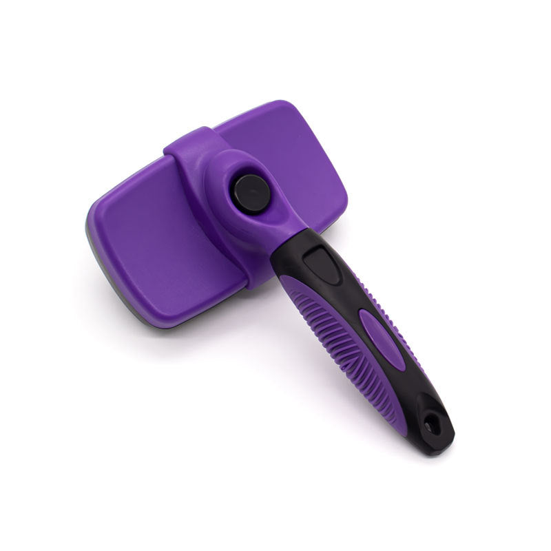 Brosse auto-nettoyante pour chien et chat — poils rétractables