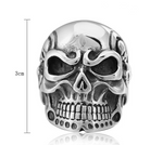 Bague homme motif tarot — acier titane moulé, plusieurs tailles