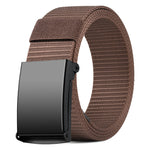 Ceinture mixte en sangle nylon, boucle à cliquet — coloris
