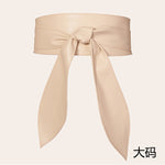Ceinture large à nouer, longs pans en ruban — coloris