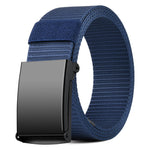 Ceinture mixte en sangle nylon, boucle à cliquet — coloris