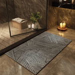 Tapis de bain à séchage rapide — motifs contemporains — coloris