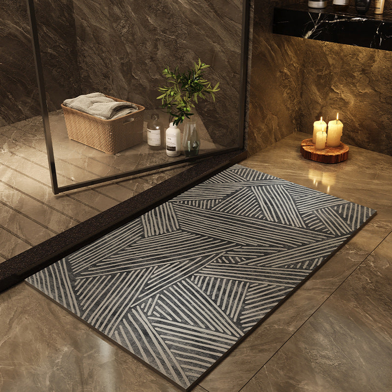 Tapis de bain à séchage rapide — motifs contemporains — coloris