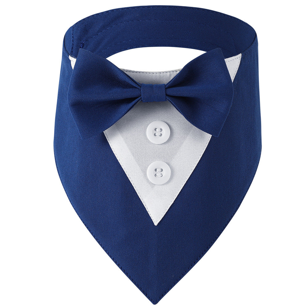 Bandana chien façon smoking — nœud papillon amovible — coloris