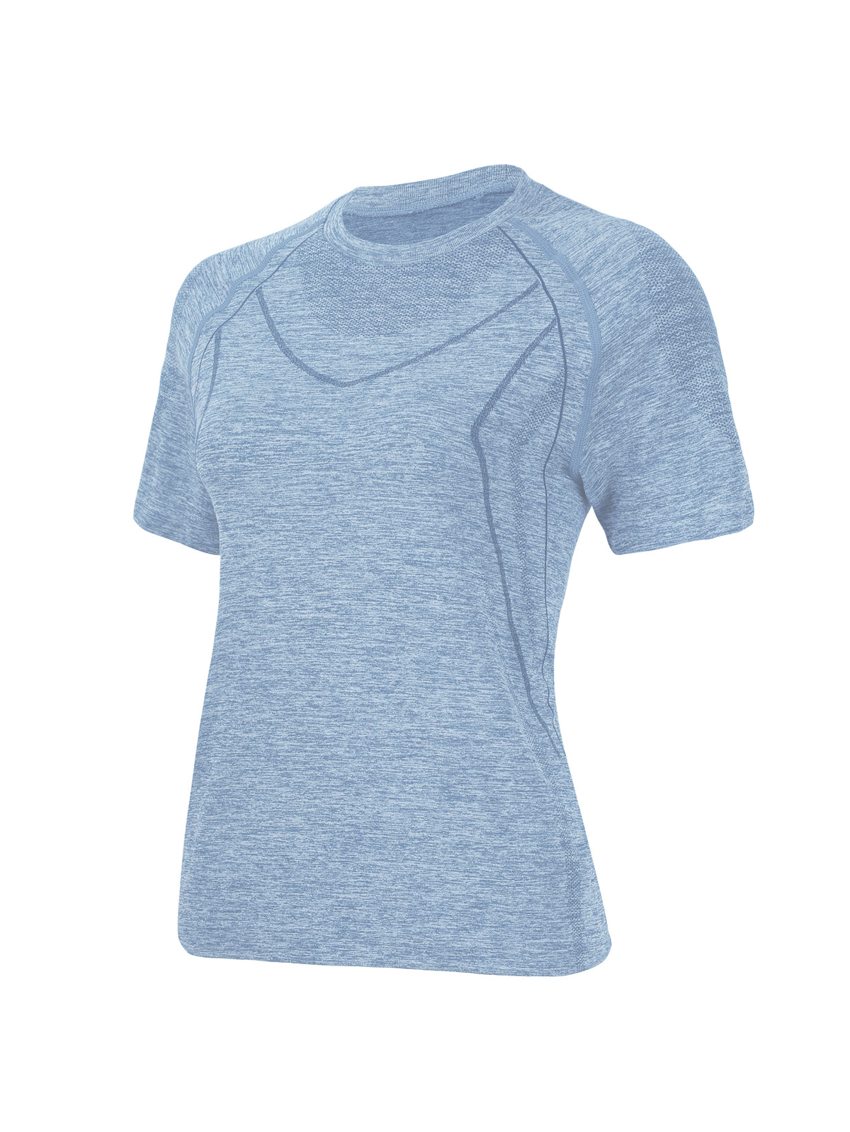 T-shirt de sport sans coutures — maille respirante chinée