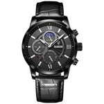 Montre homme multifonction à trois compteurs et bracelet cui — coloris