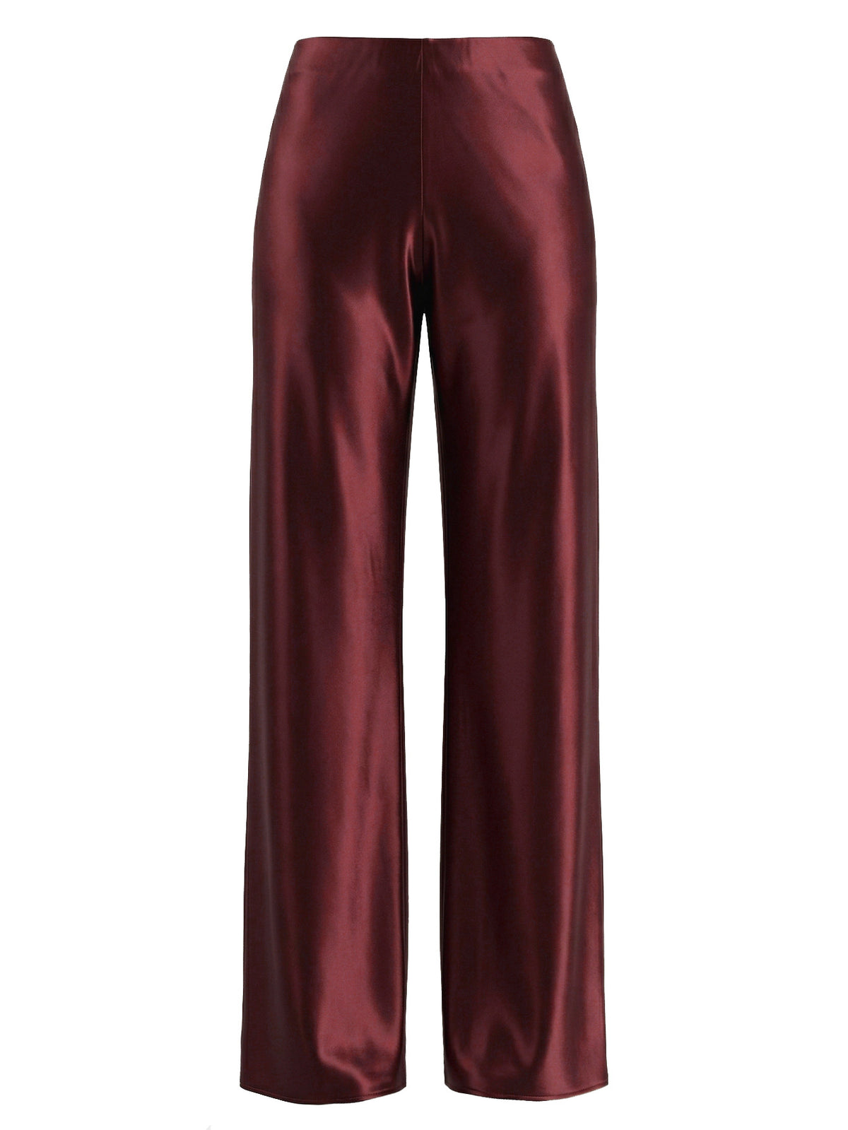 Pantalon en satin taille haute — jambe droite, effet soyeux — coloris