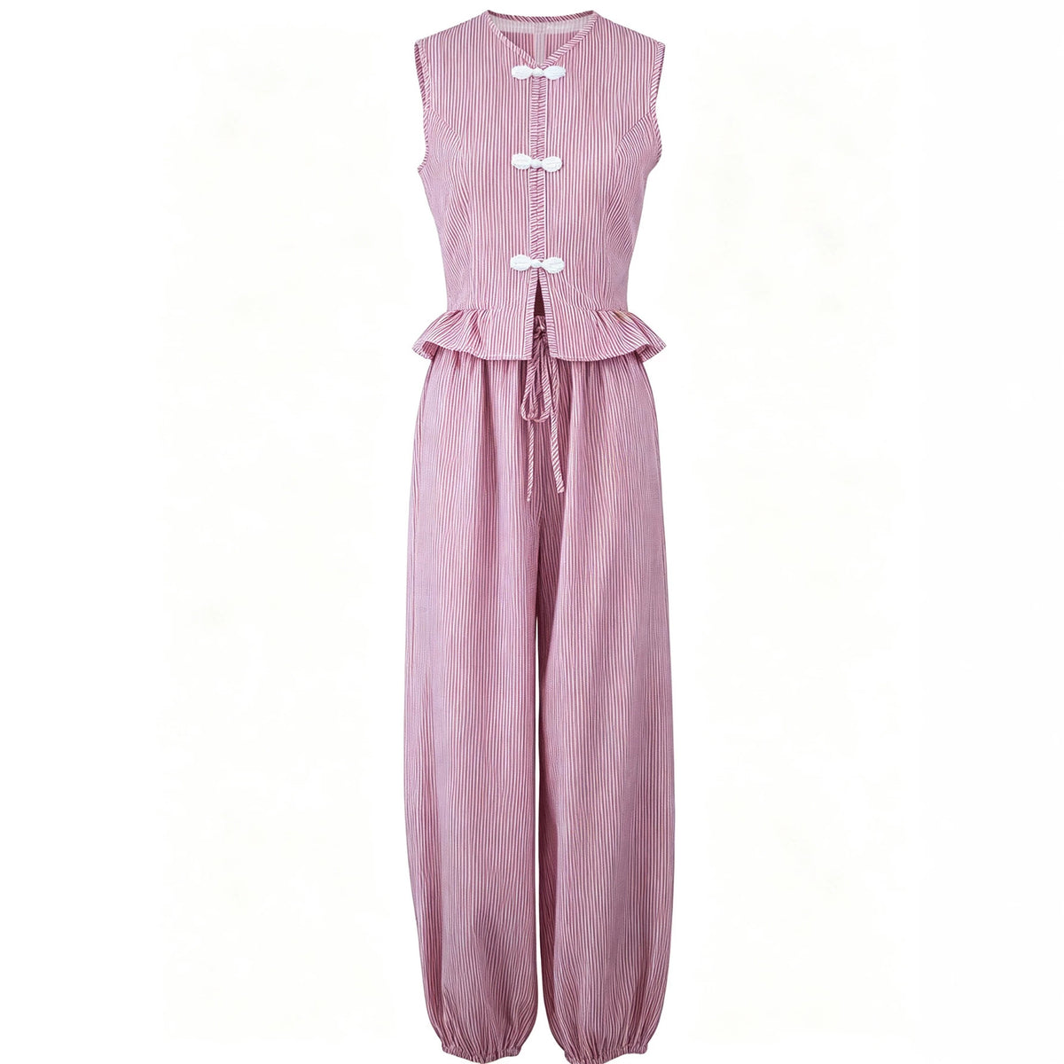 Ensemble 2 pièces — débardeur rayé et pantalon évasé