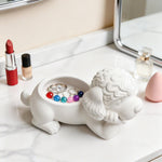 Pot de rangement chien caniche, pour bureau ou coiffeuse