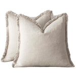 Housse de coussin à franges, coton bohème
