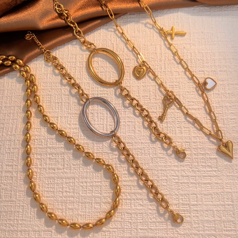 Collier chaîne forçat avec pendentif titane — acier inoxydable 304, mixte