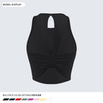 Top de sport court à dos ouvert noué — nageur — coloris
